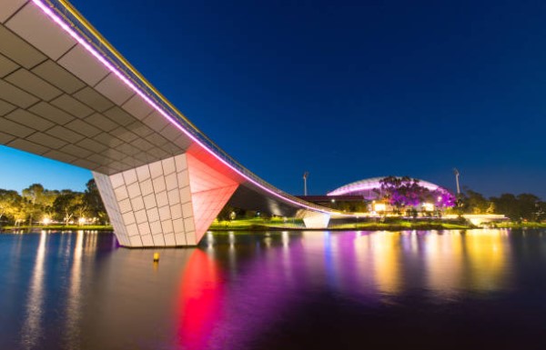 Adelaide River Footbridge at night